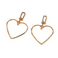 Heart Earrings Simple Fashion Personality Hollow Heart-shaped Alloy Stud Earrings main image 6