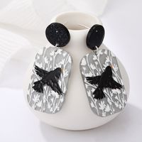 Frosted Three-dimensional Magpie Fun Printing Earrings Creative Animal Embossed Earrings main image 5