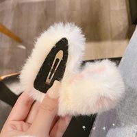 New Cat Ear Hairpin Imitation Fur Rabbit Fur Cute Top Clip Plush Hairpin main image 4
