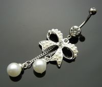 Piercing Jewelry Natural Pearl Bowknot Umbilical Ring Umbilical Nail main image 4