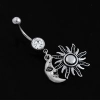 Retro Sun Moon Belly Button Ring Belly Button Nail Belly Button Buckle Accessories main image 3