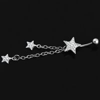 Korean Version Long Five-pointed Star Belly Button Button Belly Button Nail main image 1