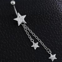 Korean Version Long Five-pointed Star Belly Button Button Belly Button Nail main image 3