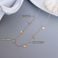 Simple Clavicle Peach Heart Pendant Diamond Titanium Steel Necklace main image 3