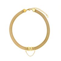 European And American Personality Chain M Letter Tassel Bracelet Necklace main image 6