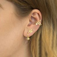 Exaggerated Snake-shaped Ear Clip Diamonds Special-shaped Earring main image 4