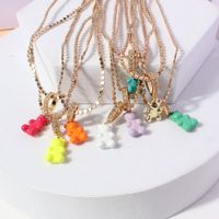 European And American Fashion Trend Copper Single Layer Bear Pendant Necklace Wholesale main image 1