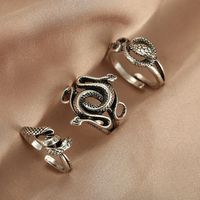 53468 Mushang Retro Snake Ring Ring Ring ، أوروبا والولايات المتحدة ، والأزياء عبر الحدود ، وخاتم الثعبان ، وخاتم الثعبان الرجعي الشرير main image 3