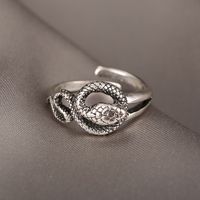 53468 Mushang Retro Snake Ring Ring Ring ، أوروبا والولايات المتحدة ، والأزياء عبر الحدود ، وخاتم الثعبان ، وخاتم الثعبان الرجعي الشرير main image 5