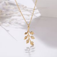 New Leaf Pendant Long Necklace Creative Retro Simple Clavicle Chain Female main image 3