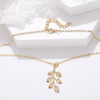New Leaf Pendant Long Necklace Creative Retro Simple Clavicle Chain Female main image 5