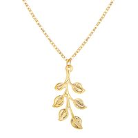 New Leaf Pendant Long Necklace Creative Retro Simple Clavicle Chain Female main image 6