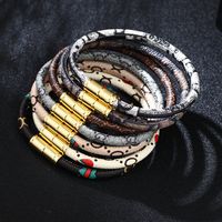 Buntes Pu-leder Paar Legierung Magnetschnalle Armband main image 1