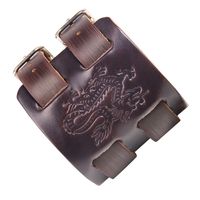 New Dragon Totem Leather Bracelet Double Root Dual Purpose Detachable Bracelet main image 6