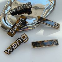 Rhinestone Hairpin Letter Bangs Hairpin Spring Back Head Clip Side Clip main image 1