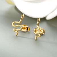 Fashion Jewelry Creative Snake-shaped Curved Snake Shaw Earrings main image 2