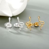 Fashion Jewelry Creative Snake-shaped Curved Snake Shaw Earrings main image 3