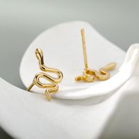 Fashion Jewelry Creative Snake-shaped Curved Snake Shaw Earrings main image 4