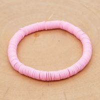 Bohemian Solid Color Clay Elastic Rope Bracelet Jewelry main image 6