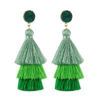 European And American Retro Ethnic Three-layer Tassel Multi-layer Splicing Earrings sku image 15