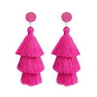 European And American Retro Ethnic Three-layer Tassel Multi-layer Splicing Earrings sku image 18