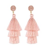 European And American Retro Ethnic Three-layer Tassel Multi-layer Splicing Earrings sku image 14