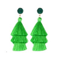 European And American Retro Ethnic Three-layer Tassel Multi-layer Splicing Earrings sku image 12