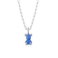 European And American Simple Thick Chain Bear Pendant Single Layer Necklace Wholesale sku image 3