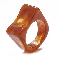 Retro Fashion Candy Color Butterfly Resin Ring Square Acrylic Ring sku image 1