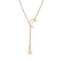 Fashion New Necklace Simple Retro Moon Star Alloy Necklace Wholesale sku image 1