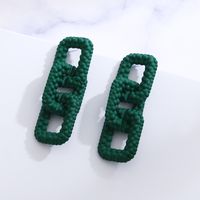 Cross-border Design Sense Chain Earrings Hollow Stitching Earrings sku image 1