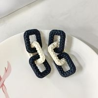 Cross-border Design Sense Chain Earrings Hollow Stitching Earrings sku image 3