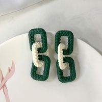 Cross-border Design Sense Chain Earrings Hollow Stitching Earrings sku image 4