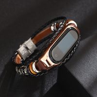 Suitable For  3-4 Generation Bracelet Strap Metal Frame Ethnic Leather Watch Strap sku image 1