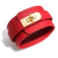 European And American Fashion Wide Leather Bracelet Wholesale sku image 1