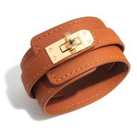 European And American Fashion Wide Leather Bracelet Wholesale sku image 2