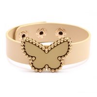 New Pu Leather Jewelry Alloy Butterfly Acrylic All-match Bracelet sku image 3