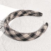 New Autumn And Winter Plaid Headband Retro Houndstooth Fabric Hair Accessories sku image 2