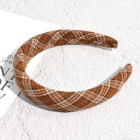 New Autumn And Winter Plaid Headband Retro Houndstooth Fabric Hair Accessories sku image 3