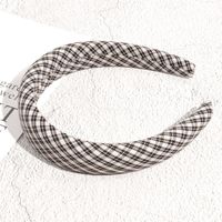 New Autumn And Winter Plaid Headband Retro Houndstooth Fabric Hair Accessories sku image 4