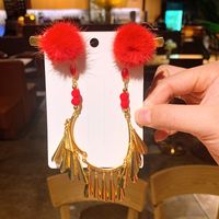Fashion New Year Braids Children's Hairpins Chinese Tassel Hairpin sku image 8