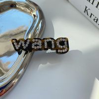 Rhinestone Hairpin Letter Bangs Hairpin Spring Back Head Clip Side Clip sku image 3