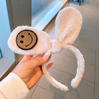 Korean Retro Cute Smiley Big Bunny Ears Headband sku image 3