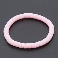 Bohemian Solid Color Clay Elastic Rope Bracelet Jewelry sku image 1