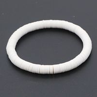 Bohemian Solid Color Clay Elastic Rope Bracelet Jewelry sku image 2