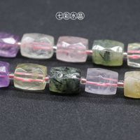 Crystal Square Cylindrical Beads Diy Hand-made Bracelet Necklace Jewelry Accessories sku image 7