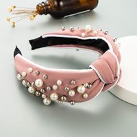 Fashion Wide-brimmed Pearl Headband Wholesale sku image 2