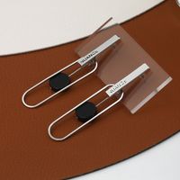 Simple Contrast Color Classic Copper Geometric Earrings main image 1