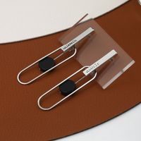 Simple Contrast Color Classic Copper Geometric Earrings sku image 1