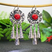 European And American New Red Turquoise Earrings Retro Ethnic Earrings main image 5